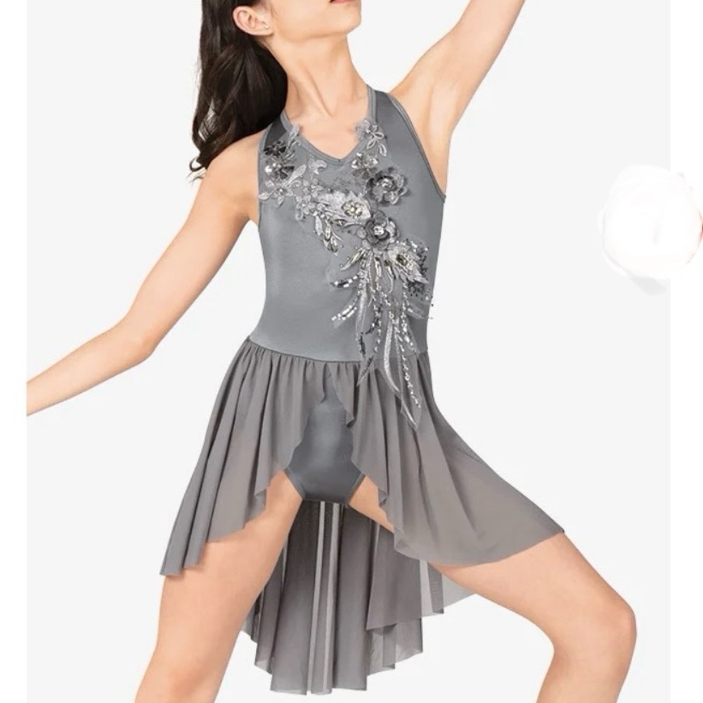 Girls Halter Rhinestone Lyrical Dress